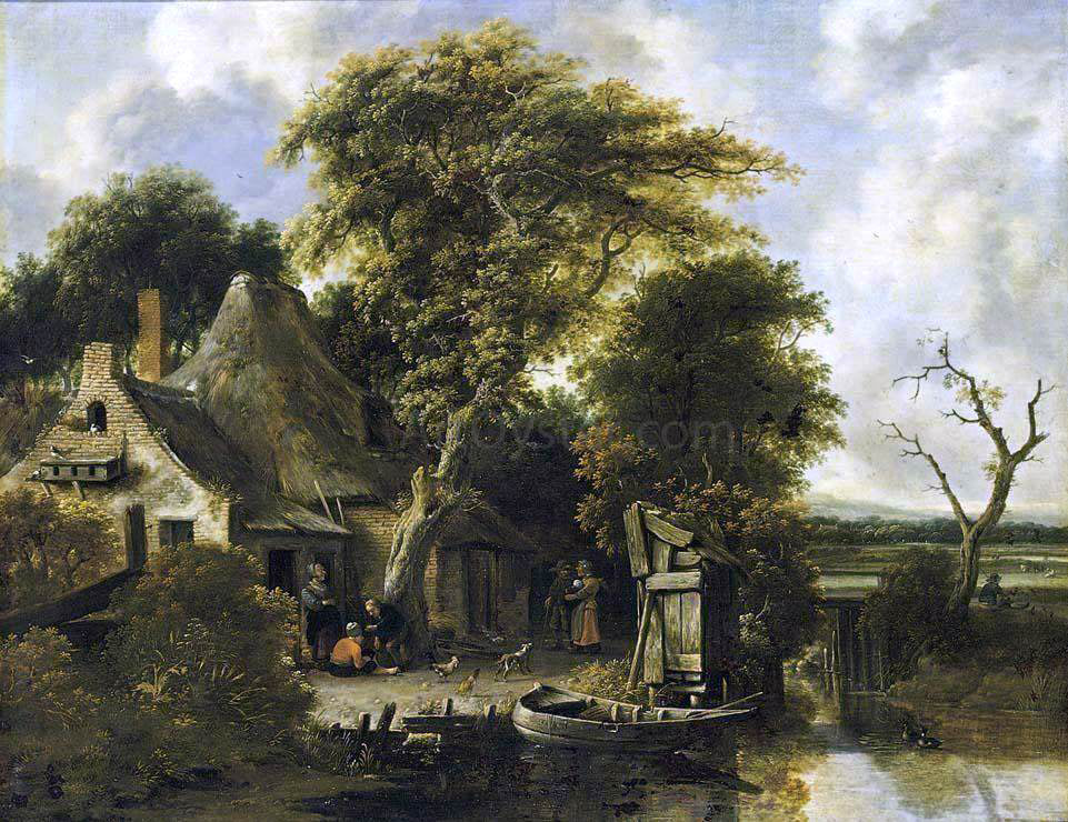 Salomon Rombouts Wooded Landscape - Hand Painted Oil Painting