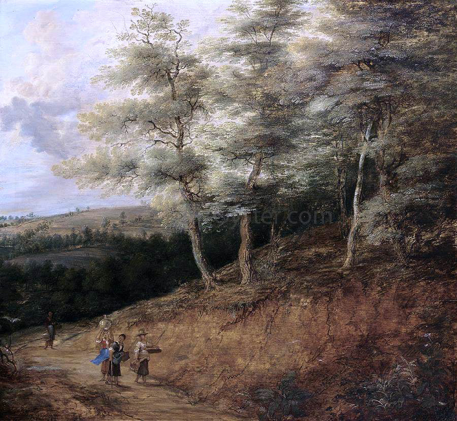Lucas Van Uden Wooded Landscape - Hand Painted Oil Painting