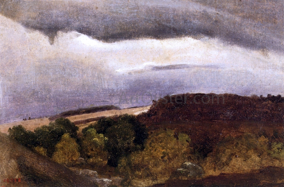 Jean-Baptiste-Camille Corot Wooded Plateau, Fountainebleau - Hand Painted Oil Painting