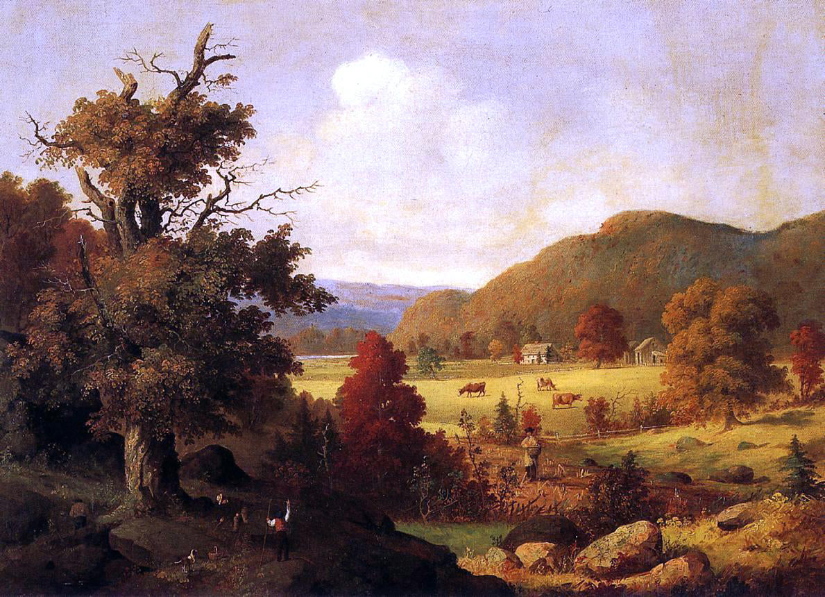 George Henry Durrie Woodland Glade in Autumn - Hand Painted Oil Painting