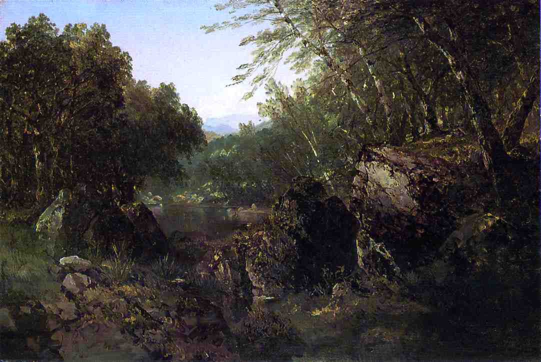 John Frederick Kensett Woodland Pool - Hand Painted Oil Painting