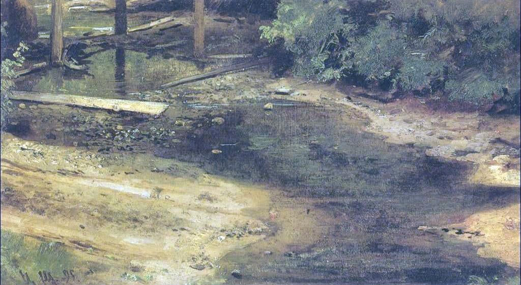 Ivan Ivanovich Shishkin Woodland rivulet - Hand Painted Oil Painting