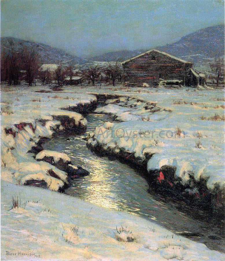  Lowell Birge Harrison Woodstock Meadows in Winter - Hand Painted Oil Painting