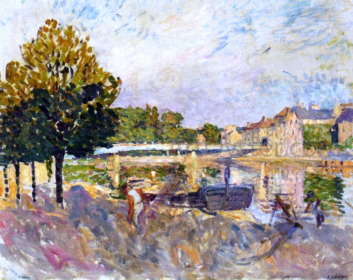 Henri Lebasque Workers on the Banks of the Marne - Hand Painted Oil Painting