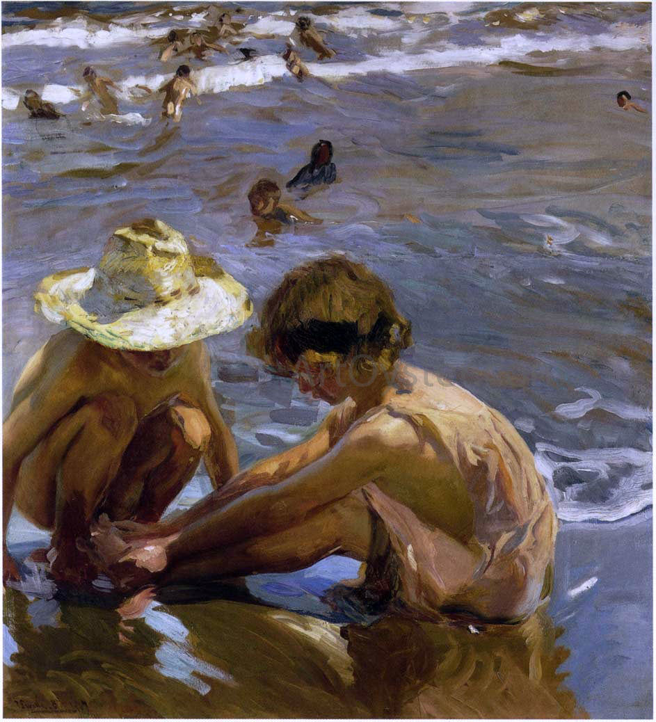 Joaquin Sorolla Y Bastida Wounded Foot - Hand Painted Oil Painting