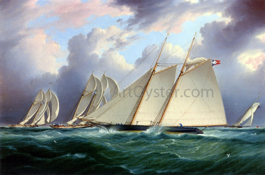 James E Buttersworth Yacht 'Orion' - Hand Painted Oil Painting