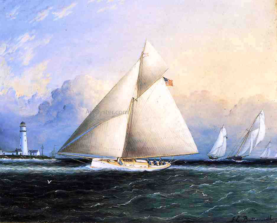 James E Buttersworth Yacht Race - Hand Painted Oil Painting