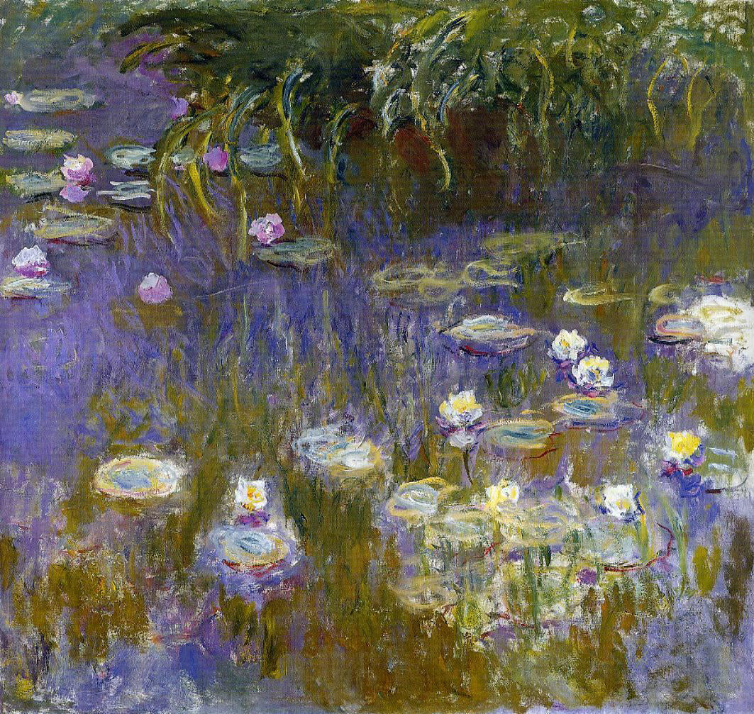  Claude Oscar Monet Yellow and Lilac Water-Lilies - Hand Painted Oil Painting