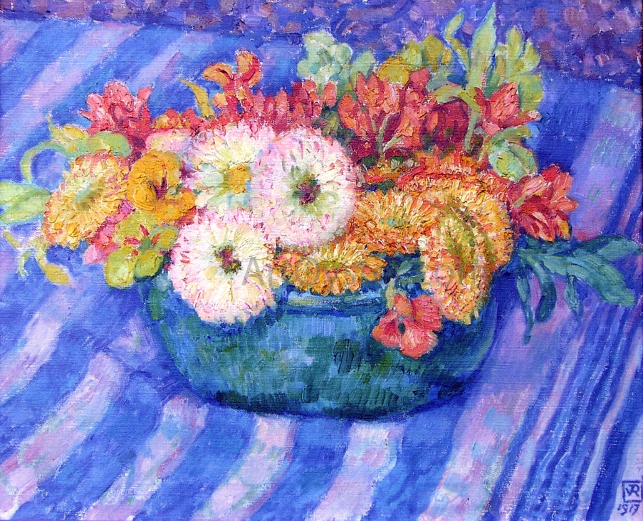 Theo Van Rysselberghe Yellow Bouquet - Hand Painted Oil Painting