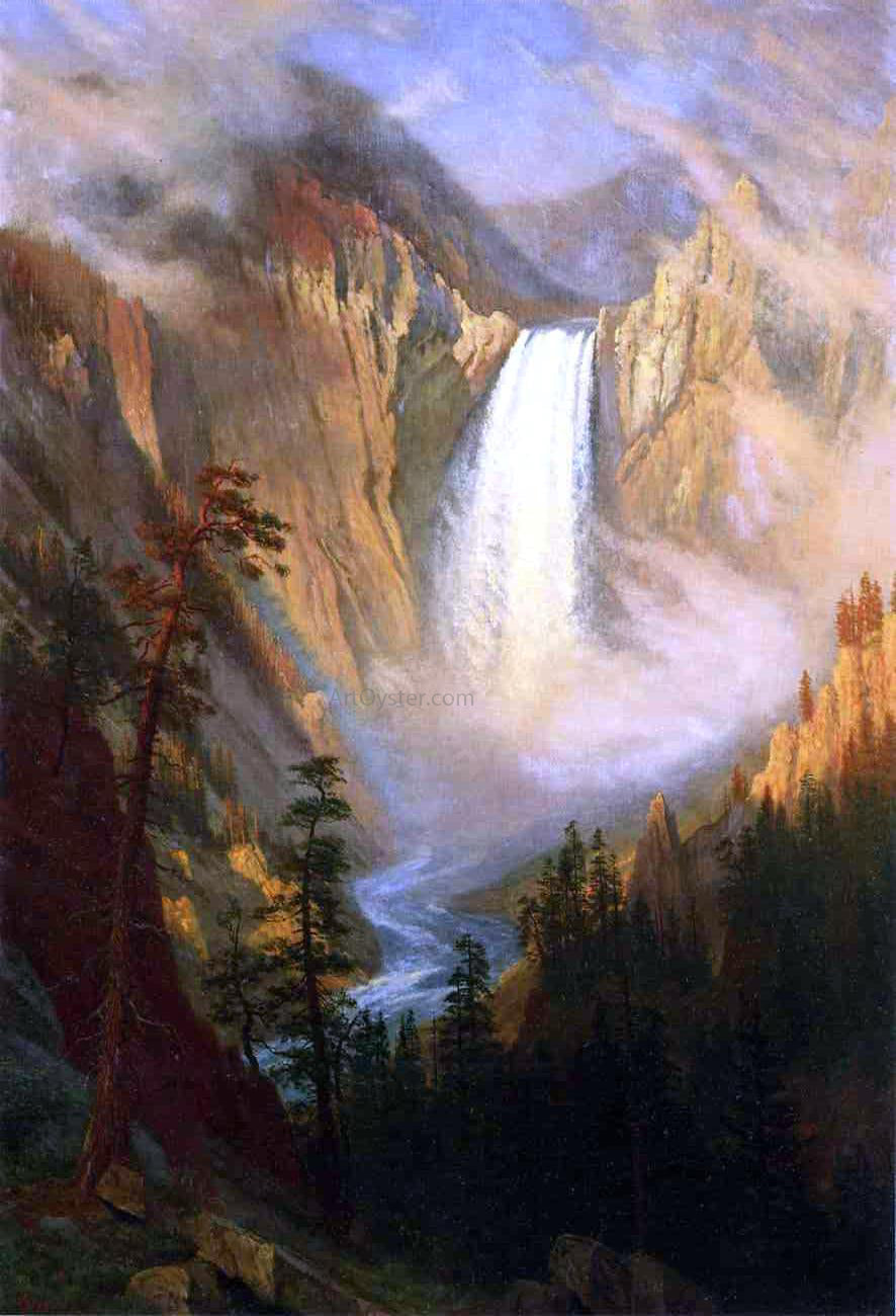 Albert Bierstadt Yellowstone Falls - Hand Painted Oil Painting