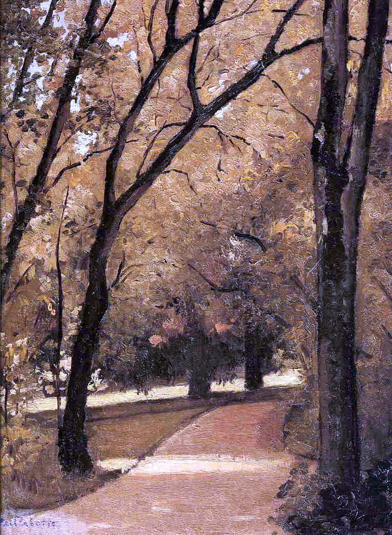 Gustave Caillebotte Yerres, Path Through the Old Growth Woods in the Park - Hand Painted Oil Painting