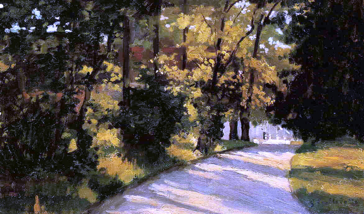 Gustave Caillebotte Yerres, Path Through the Woods in the Park - Hand Painted Oil Painting