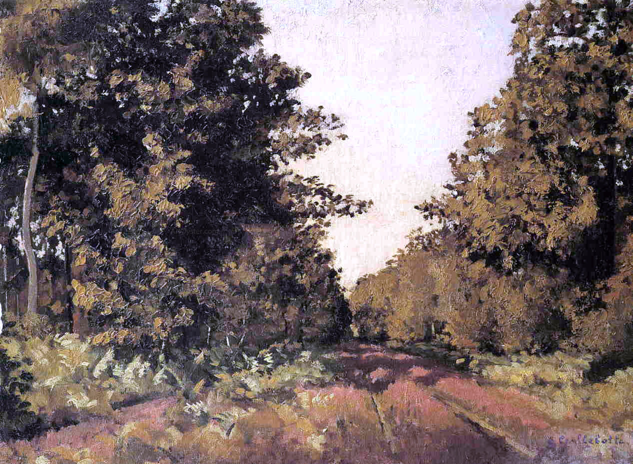 Gustave Caillebotte Yerres, Woods at la Grange, Path of the Great 'Ha-Ha' - Hand Painted Oil Painting
