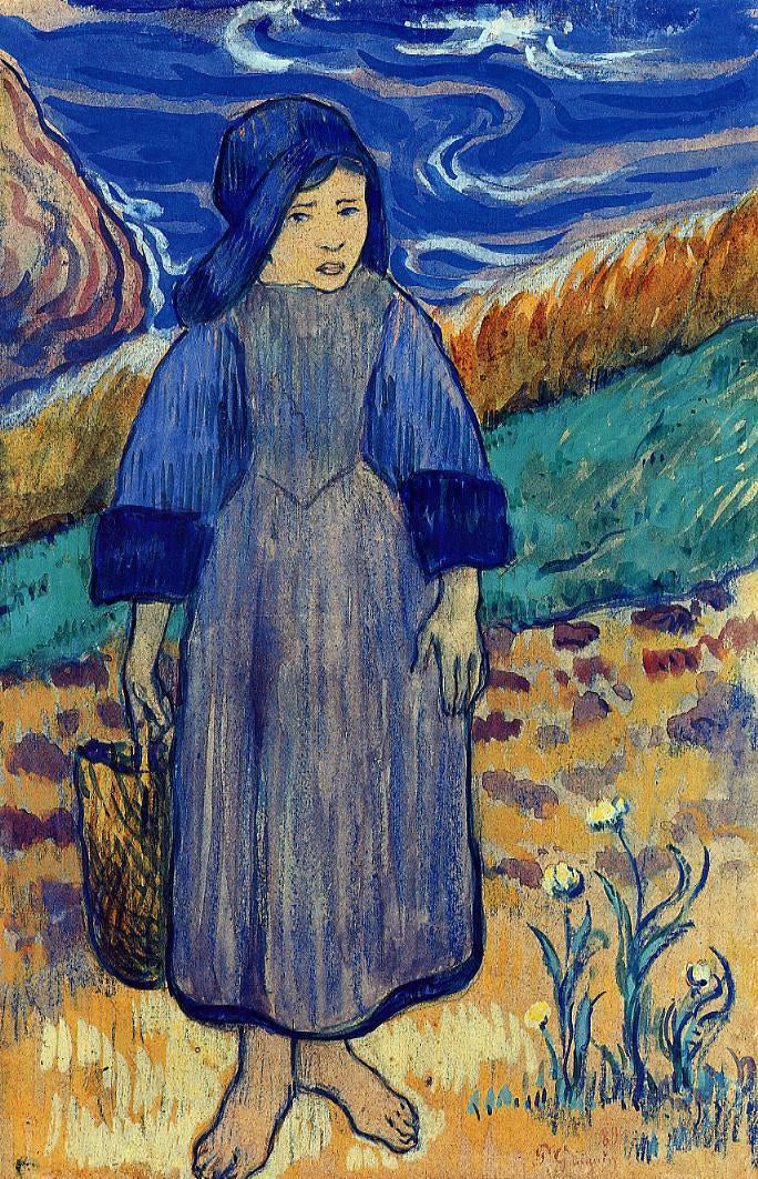 Paul Gauguin Young Breton by the Sea - Hand Painted Oil Painting