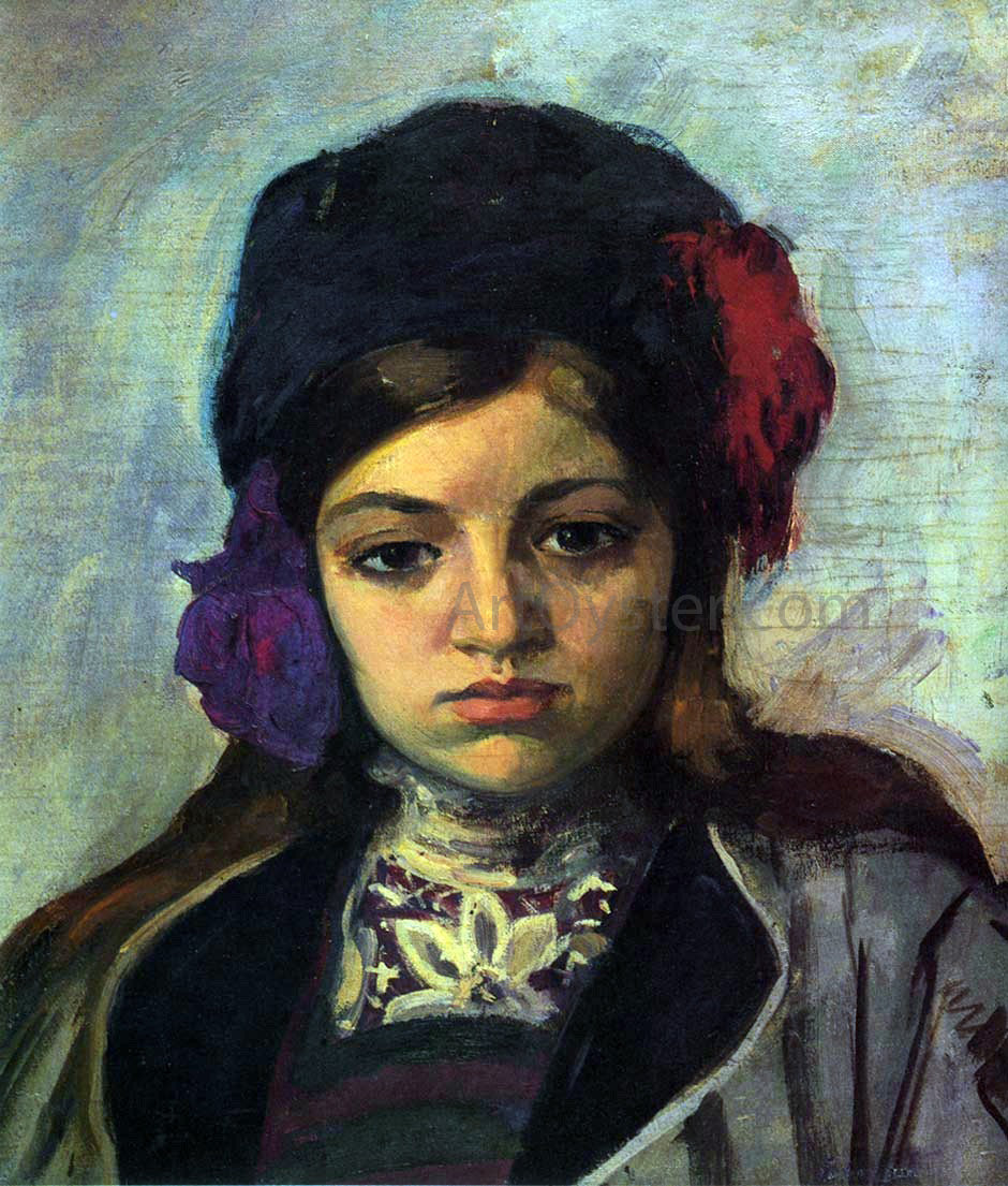 Henri Lebasque Young Child in a Turban - Hand Painted Oil Painting