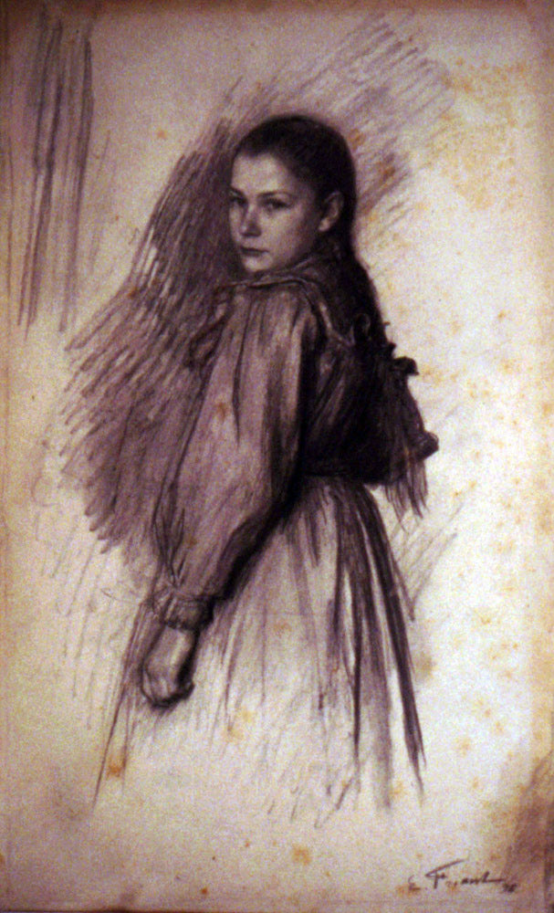Emile Friant Young Girl - Hand Painted Oil Painting