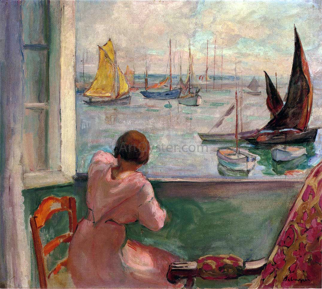 Henri Lebasque A Young Girl at the Window - Hand Painted Oil Painting