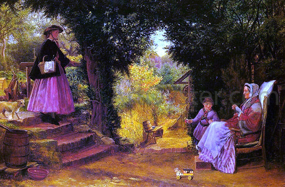 Richard Redgrave Young Lady Bountiful - Hand Painted Oil Painting