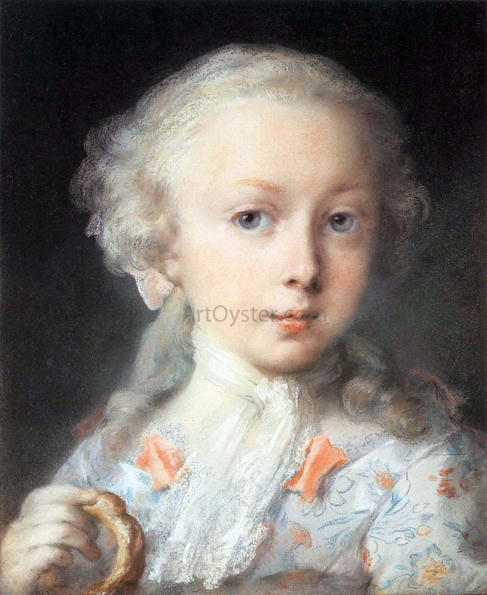 Rosalba Carriera Young Lady of the Le Blond Family - Hand Painted Oil Painting