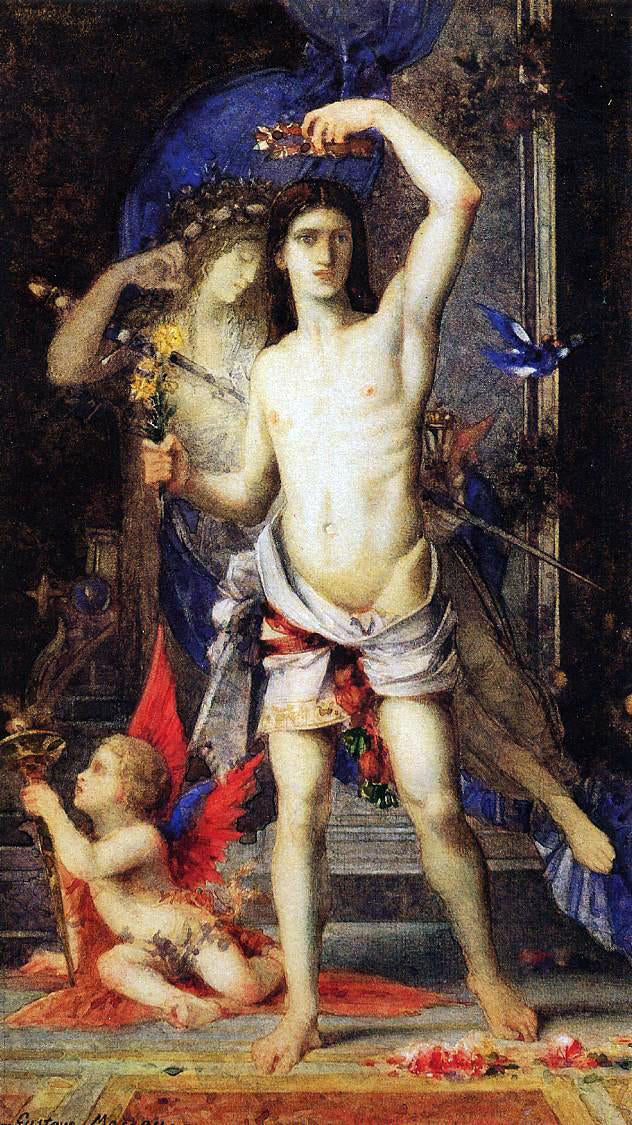  Gustave Moreau Young Man and Death - Hand Painted Oil Painting