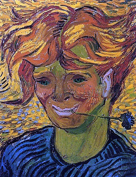 Vincent Van Gogh Young Man with Cornflower - Hand Painted Oil Painting