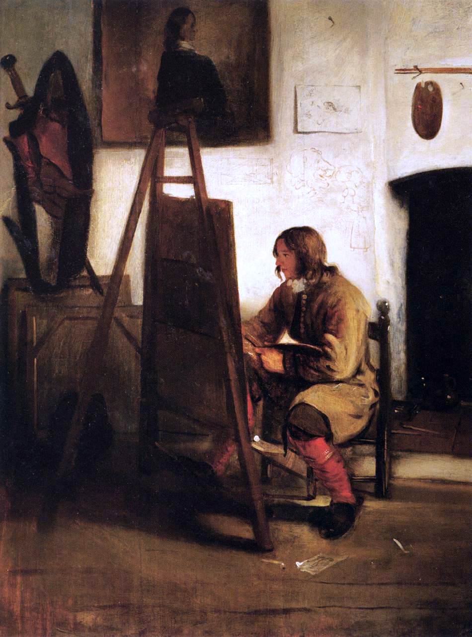 Barent Fabritius Young Painter in his Studio - Hand Painted Oil Painting