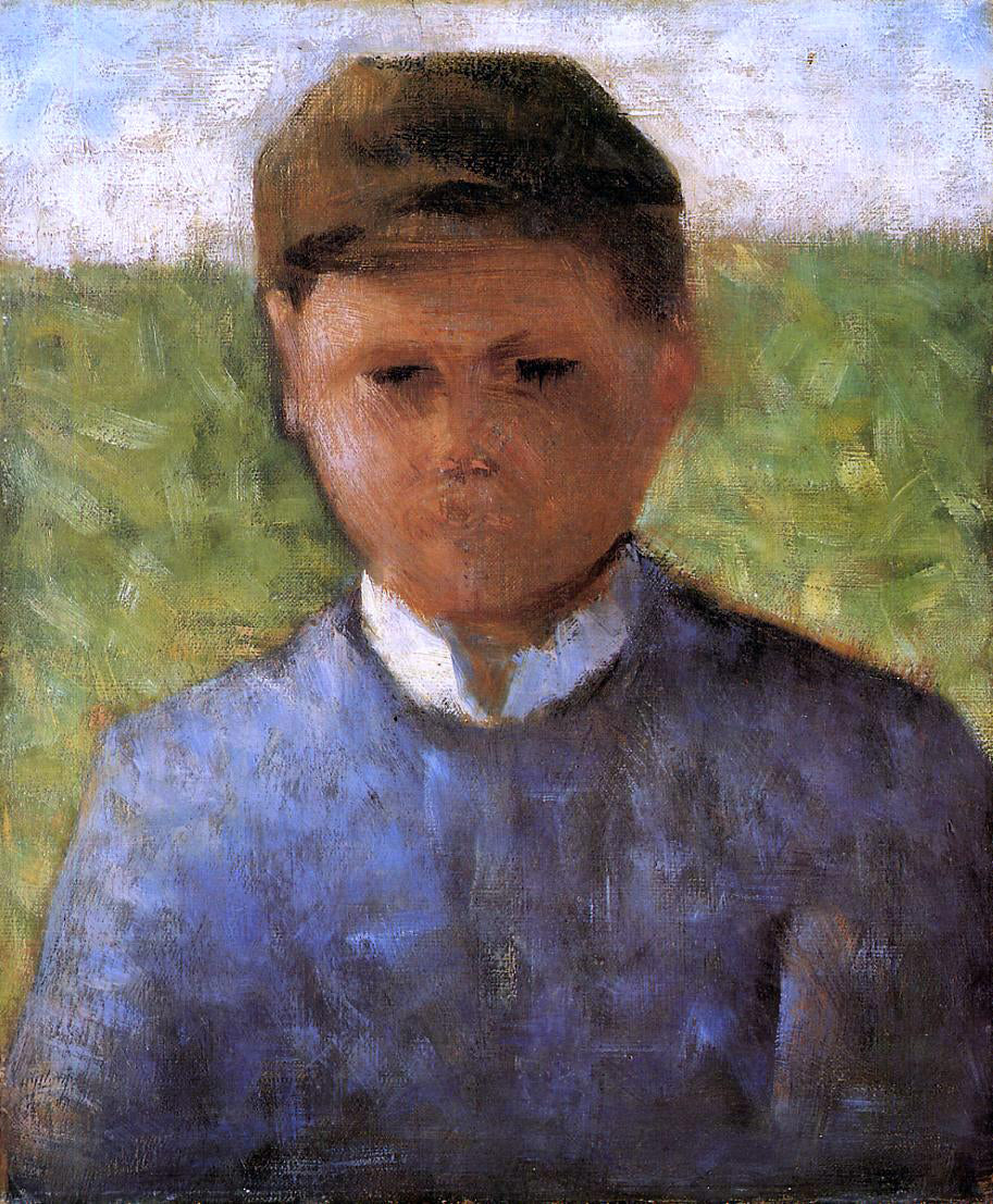 Georges Seurat Young Peasant in Blue - Hand Painted Oil Painting