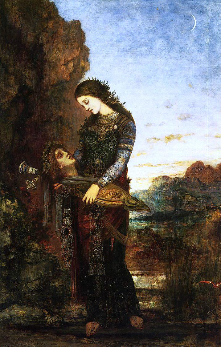 Gustave Moreau Young Thracian Woman Carrying the Head of Orpheus - Hand Painted Oil Painting