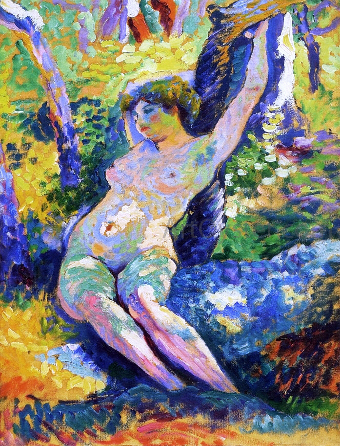 Henri Edmond Cross Young Woman (also known as Study for 'The Clearing) - Hand Painted Oil Painting