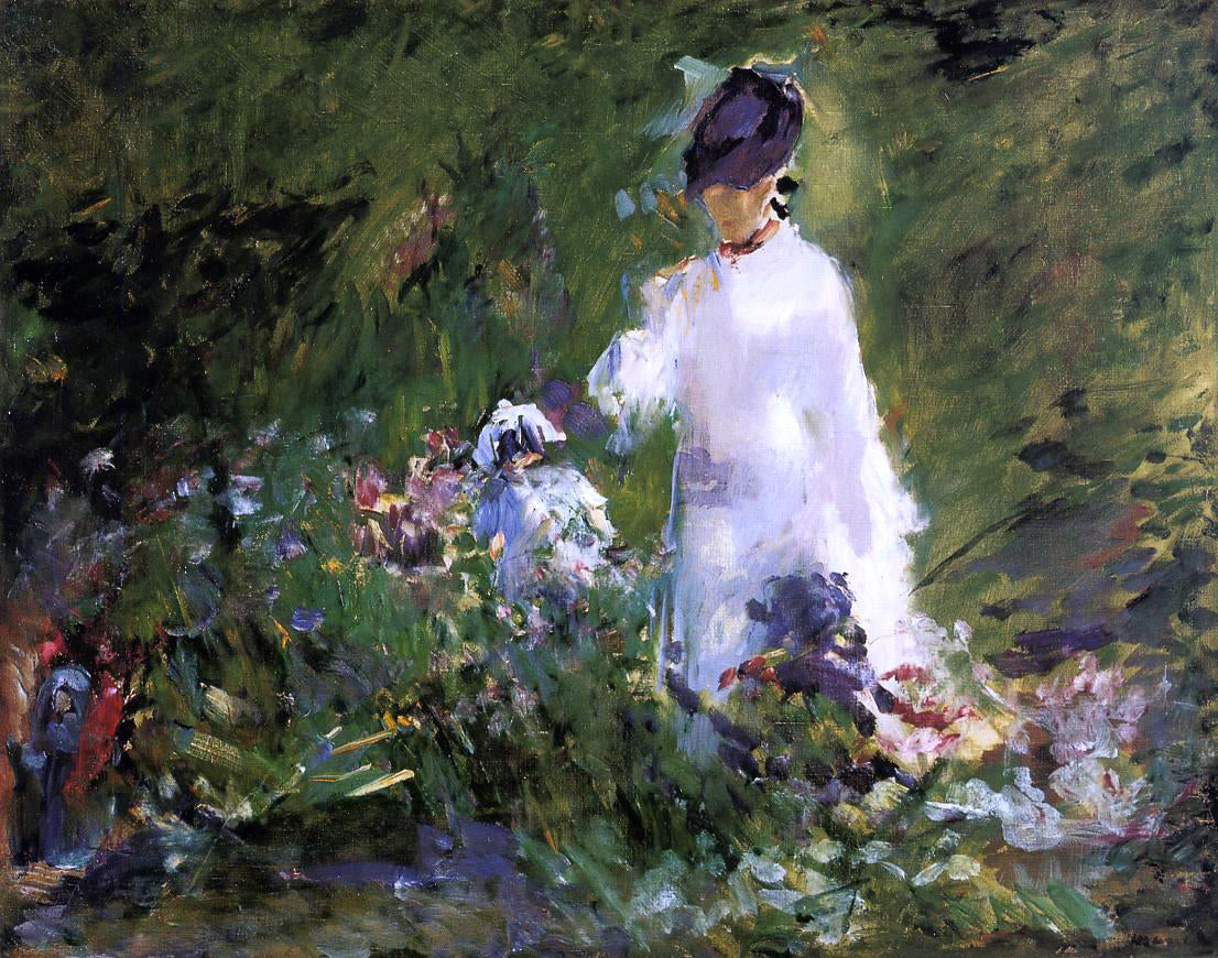 Edouard Manet Young Woman Among the Flowers - Hand Painted Oil Painting