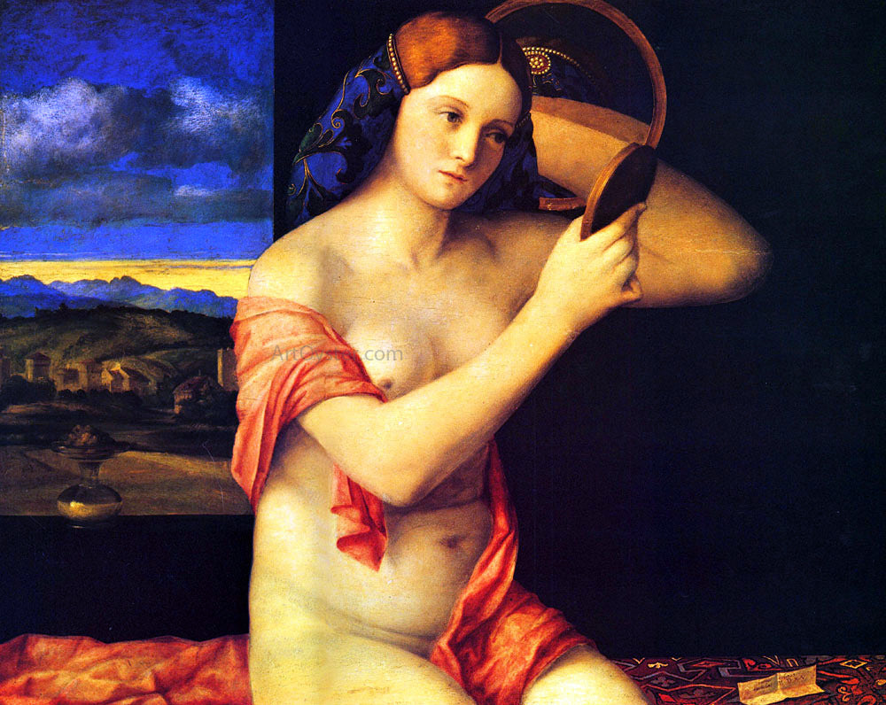 Giovanni Bellini Young Woman at her Toilet - Hand Painted Oil Painting