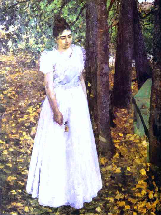 Constantin Alexeevich Korovin Young Woman in a Garden - Hand Painted Oil Painting