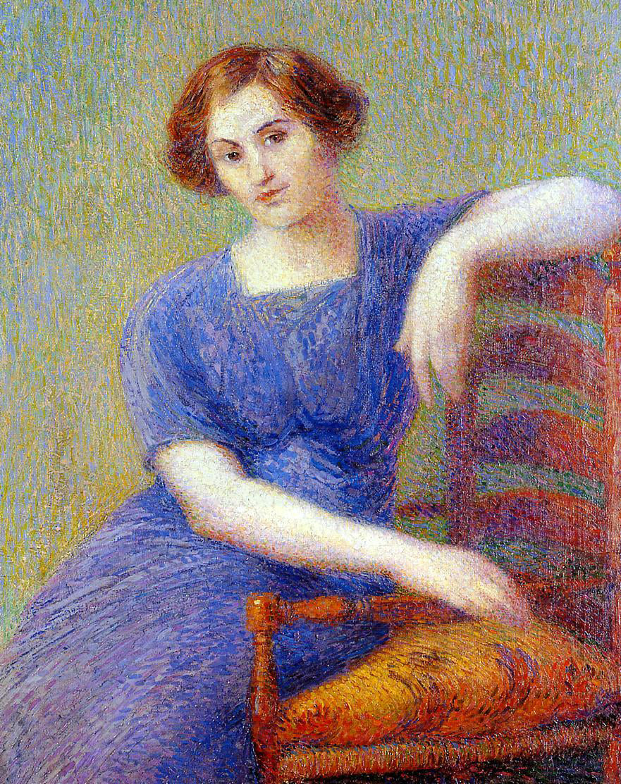 Hippolyte Petitjean Young Woman in an Armchair - Hand Painted Oil Painting
