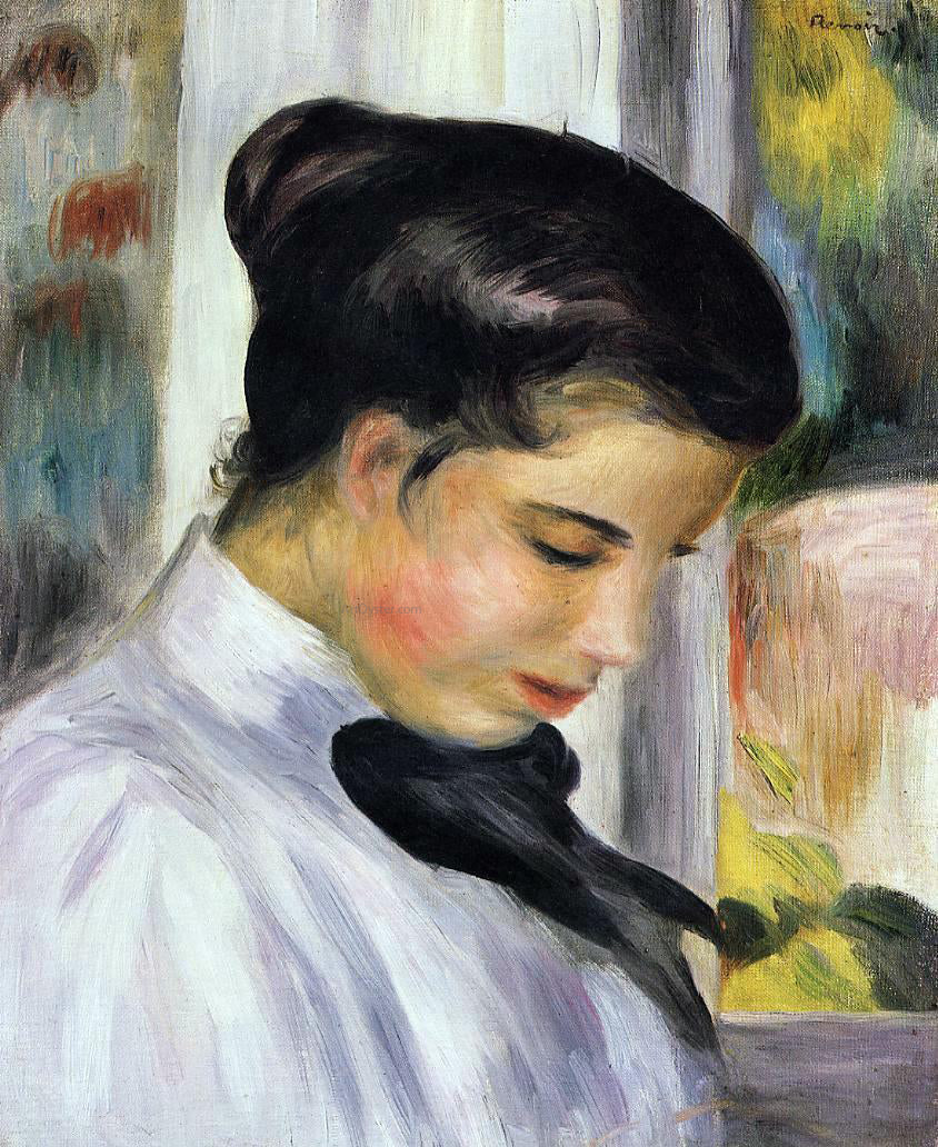 Pierre Auguste Renoir Young Woman in Profile - Hand Painted Oil Painting