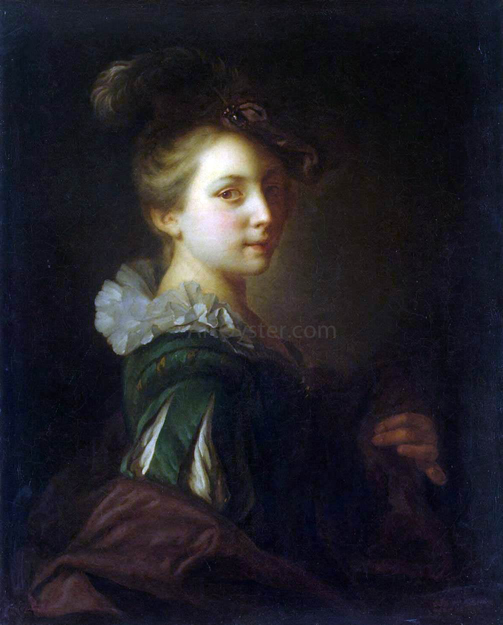 Alexis Grimou Young Woman in Theatrical Costume - Hand Painted Oil Painting