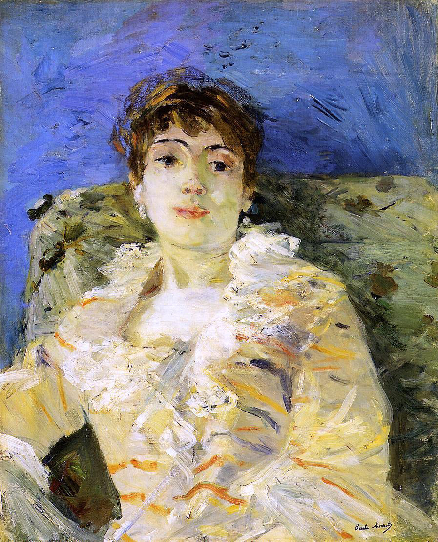 Berthe Morisot Young Woman on a Couch - Hand Painted Oil Painting