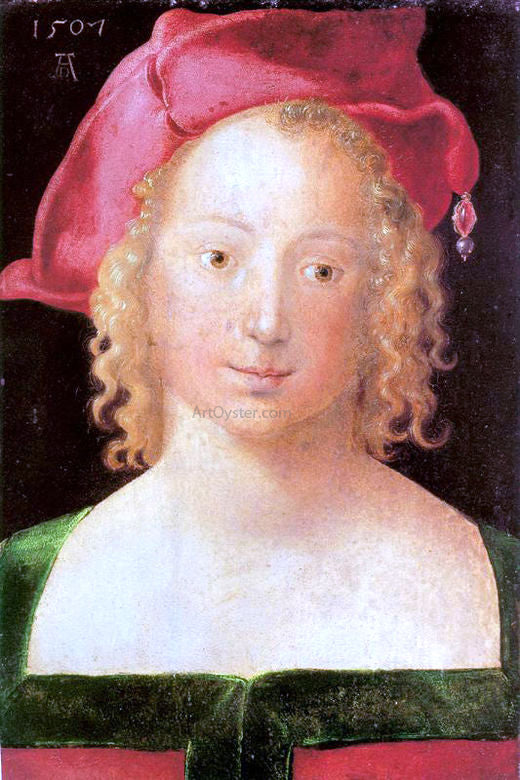 Albrecht Durer Young Woman with a Red Beret - Hand Painted Oil Painting