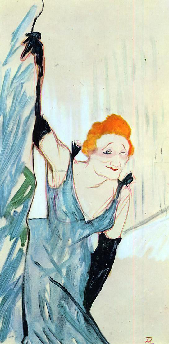 Henri De Toulouse-Lautrec Yvette Guilbert Taking a Curtain Call - Hand Painted Oil Painting