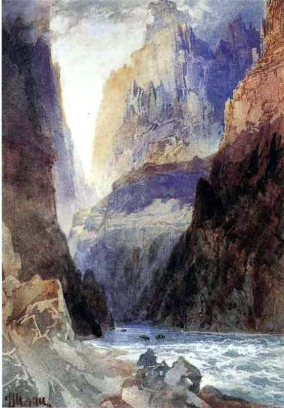  Thomas Moran Zion Canyon - Hand Painted Oil Painting