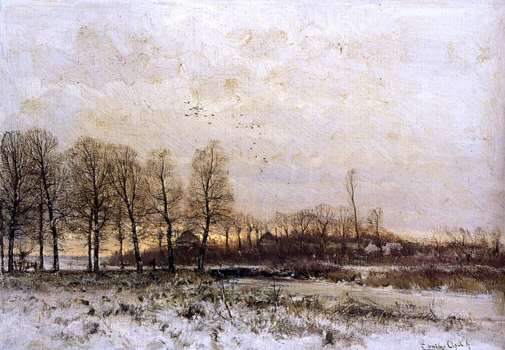 Louis Apol Zonsondergang - Hand Painted Oil Painting