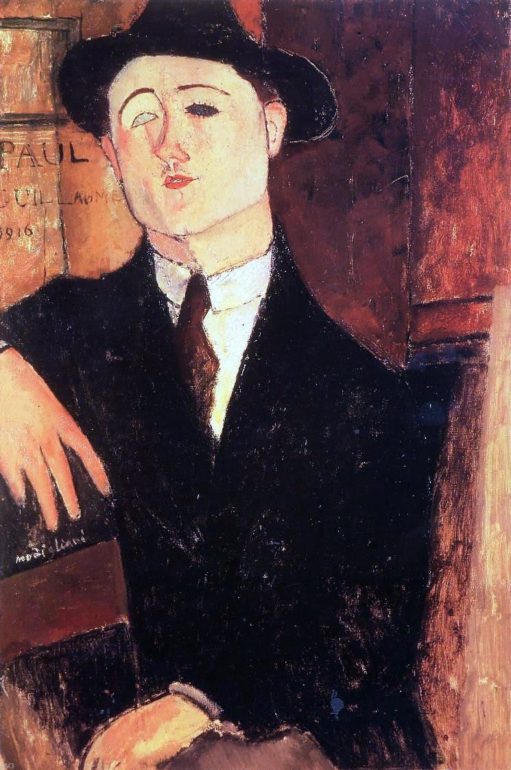  Amedeo Modigliani Portrait of Paul Guillaume - Hand Painted Oil Painting
