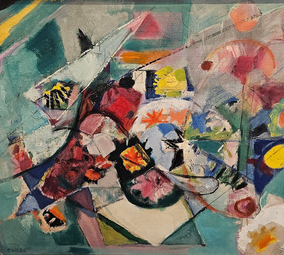 Arthur Beecher Carles Abstract Bouquet - Hand Painted Oil Painting