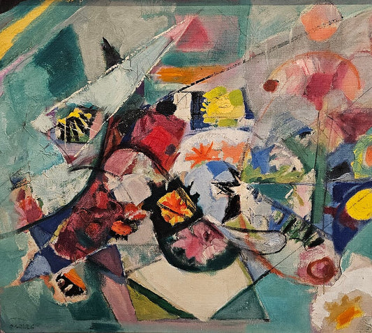 Arthur Beecher Carles Abstract Bouquet - Hand Painted Oil Painting
