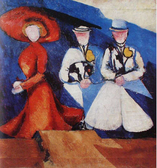 Aleksandra Ekster Three Female Figures - Hand Painted Oil Painting