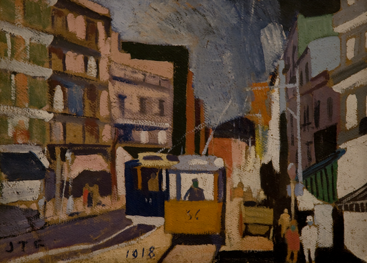 Joaquin Torres-Garcia Paisaje de Ciudad - Hand Painted Oil Painting