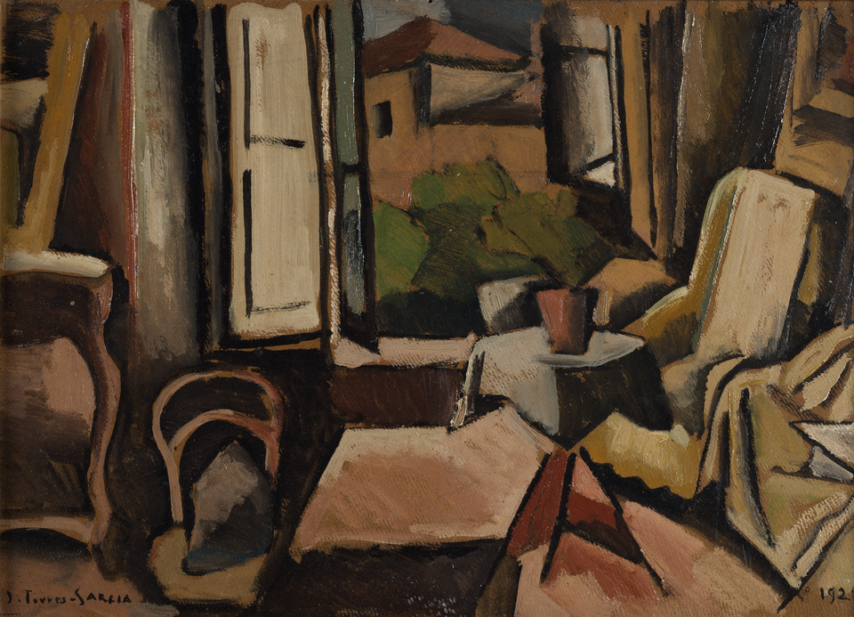 Joaquin Torres-Garcia Interior - Hand Painted Oil Painting