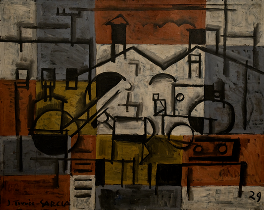 Joaquin Torres-Garcia Pintura Constructiva 5 - Hand Painted Oil Painting
