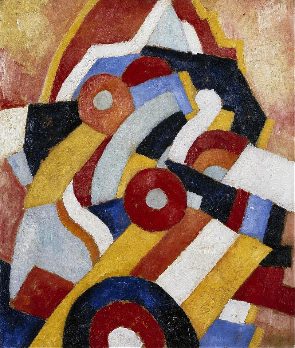 Marsden Hartley Abstraction - Hand Painted Oil Painting
