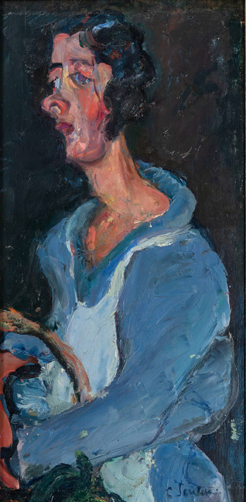 Chaim Soutine The Cook, Women in Blue - Hand Painted Oil Painting