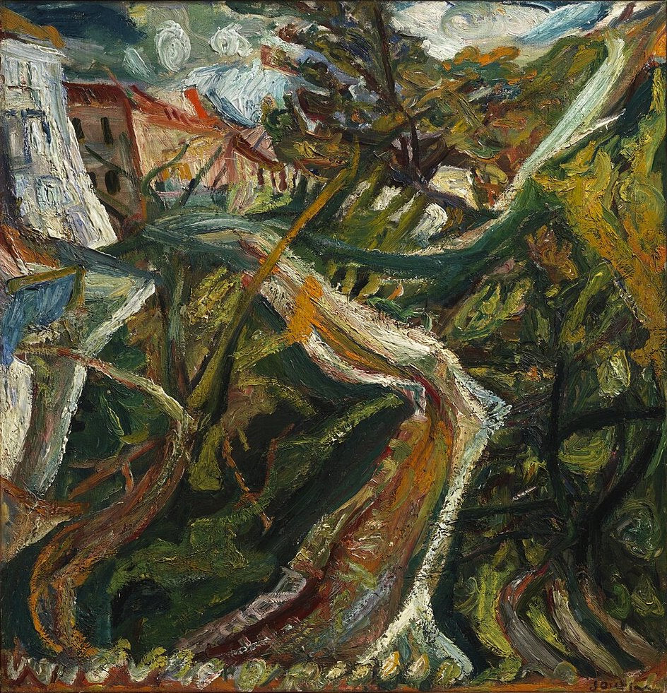 Chaim Soutine Chemin de la Fontaine des Tins at Ceret - Hand Painted Oil Painting